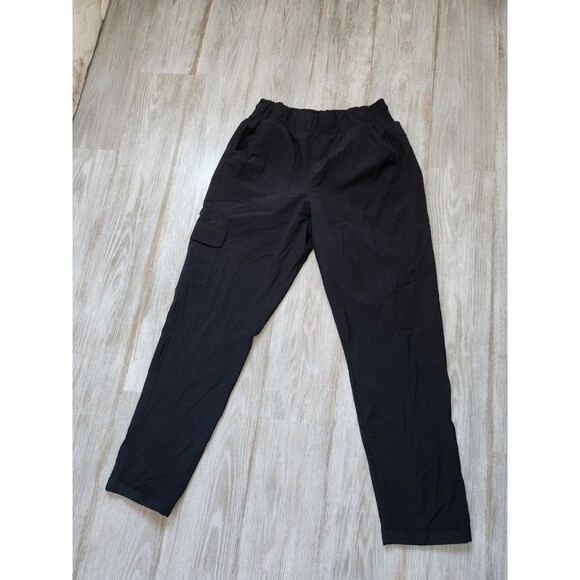 Apana High Rise Joggers Elastic Waist Cargo Pockets Lightweight Womens Sz S EUC - Picture 2 of 10